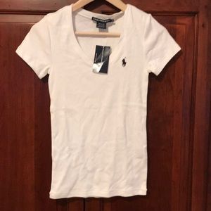 2 white T shirts Ralph Lauren NWT